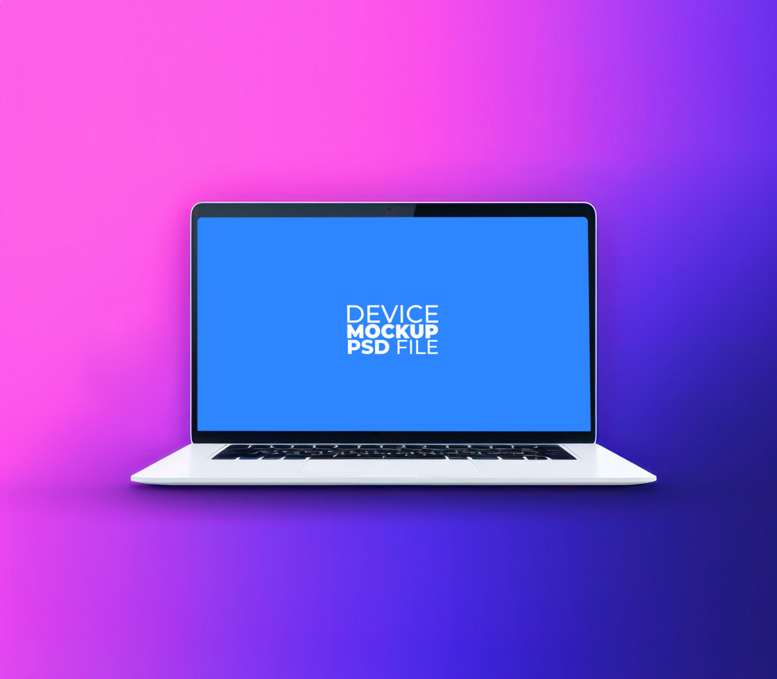 laptop mockup on table AI Generative psd