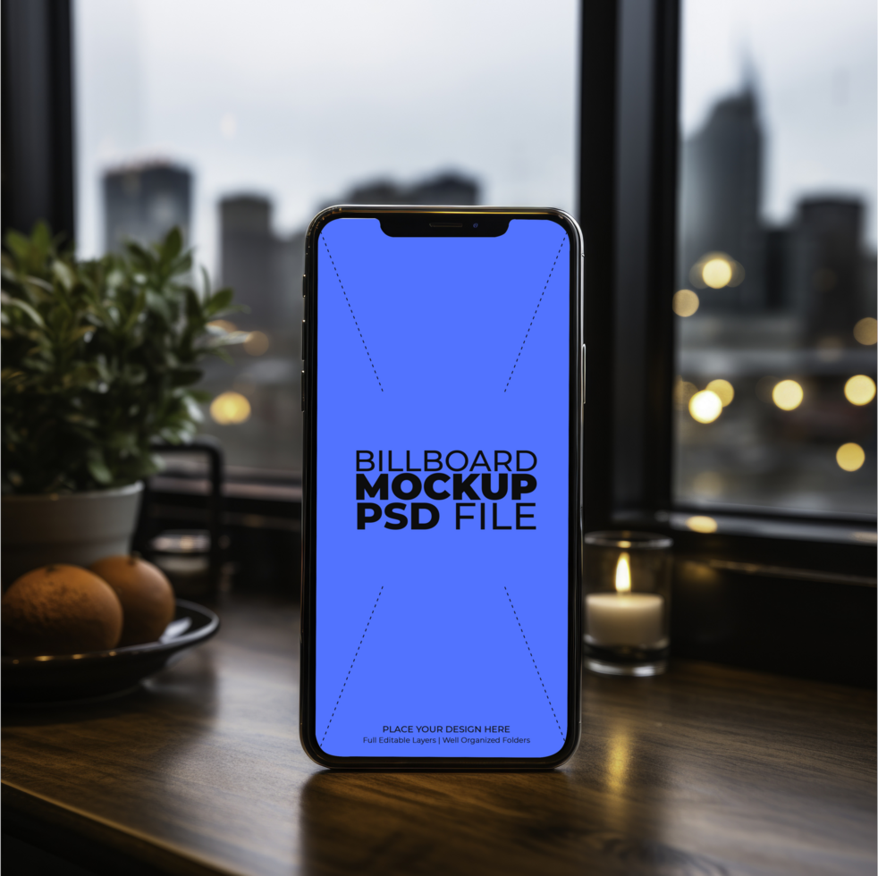 phone mockup with hand AI Generative psd