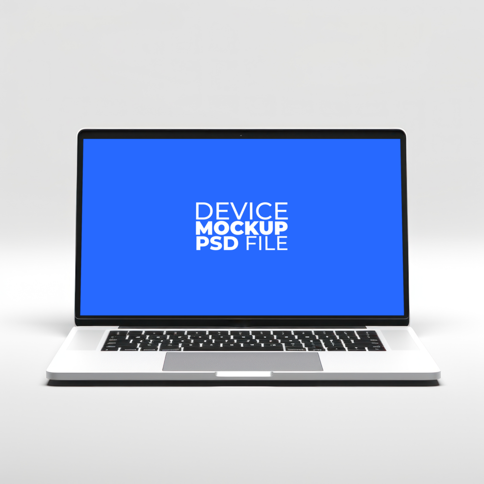 laptop mockup white background AI Generative psd