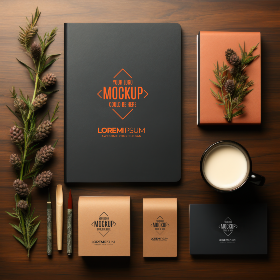 bussines stasanary mockup AI Generative psd