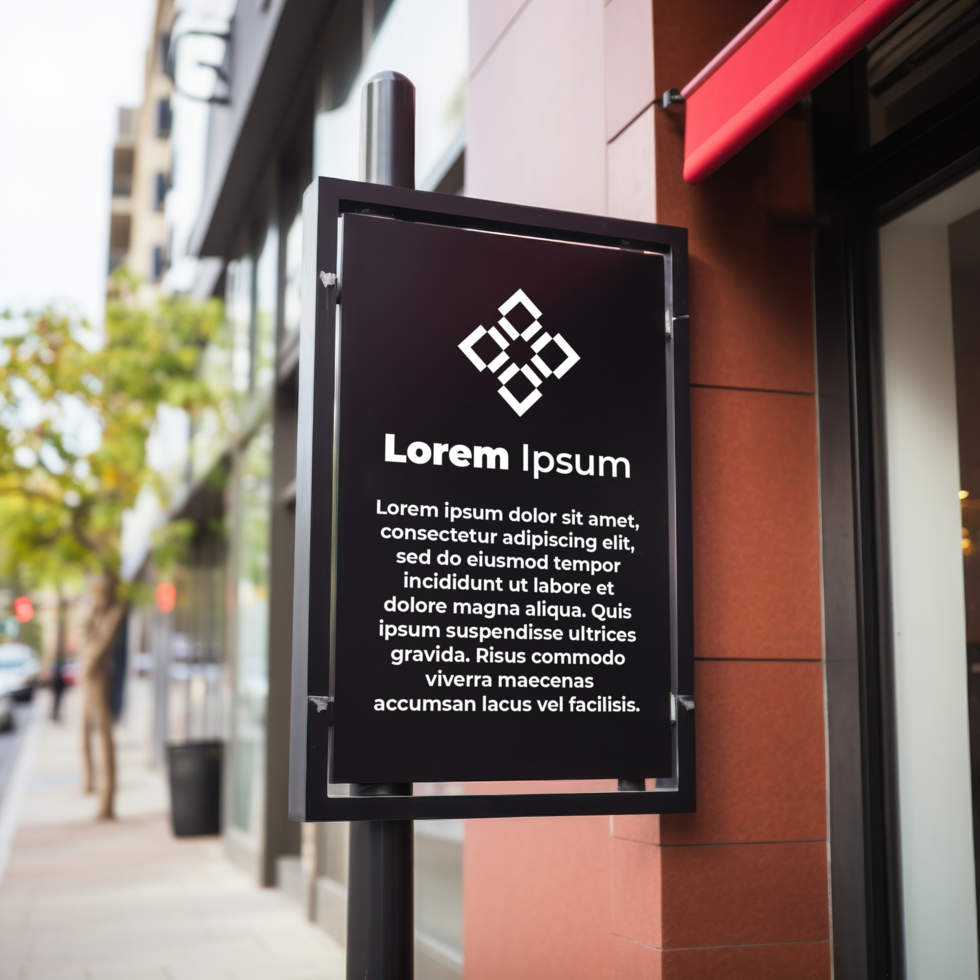 Store Sign Mockup AI Generative psd