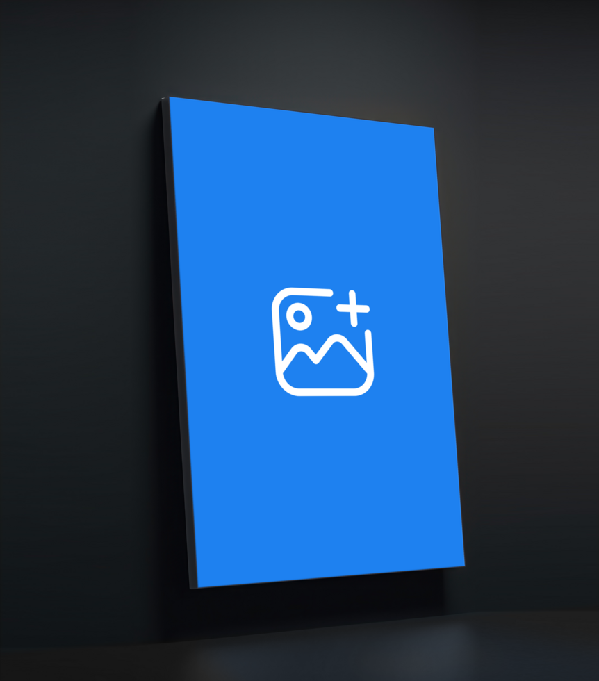 photo canvas mockup AI Generative psd