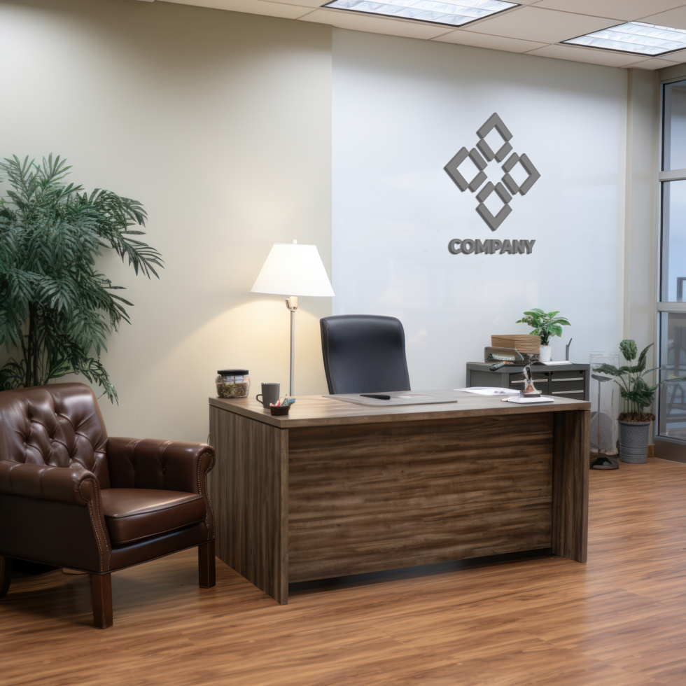 reception room mockup AI Generative psd
