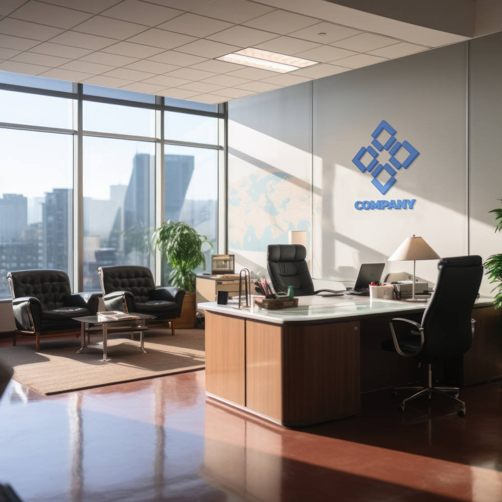 reception room mockup AI Generative psd