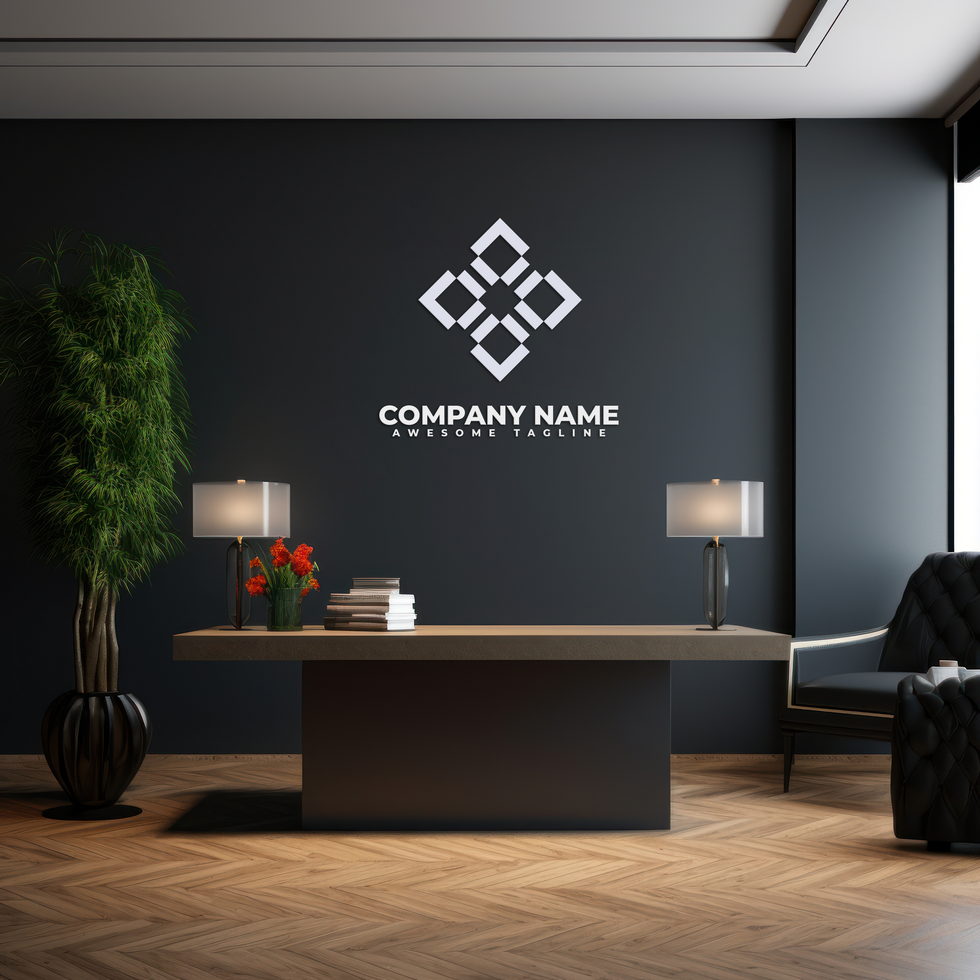 reception room mockup AI Generative psd