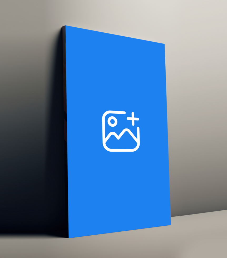 photo canvas mockup AI Generative psd