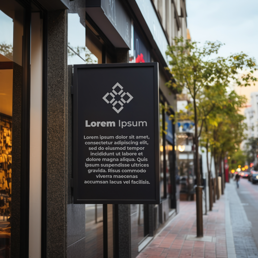 Store Sign Mockup AI Generative psd
