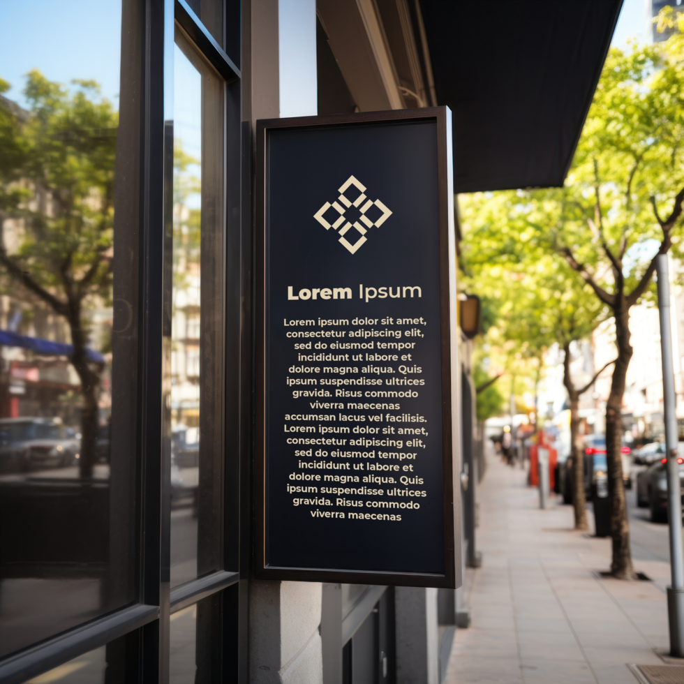 Store Sign Mockup AI Generative psd