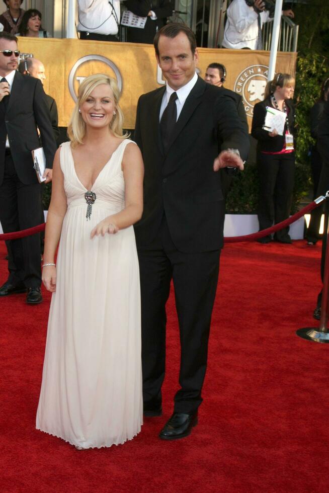 Amy Poehler Will Arnett arriving at the Screen Actors Guild Awards at the Shrine Auditorium in Los Angeles CA on January 25 2009 2008 photo