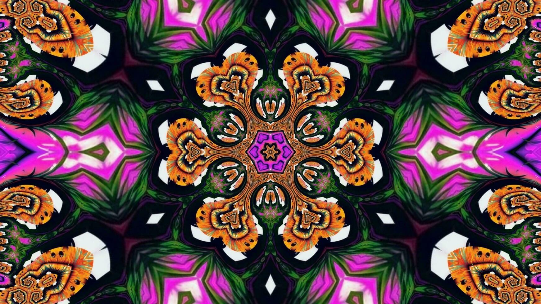 Stunning Abstract Kaleidoscope Background. Unique Multicolor Mosaic Texture in Seamless Geometric Pattern photo