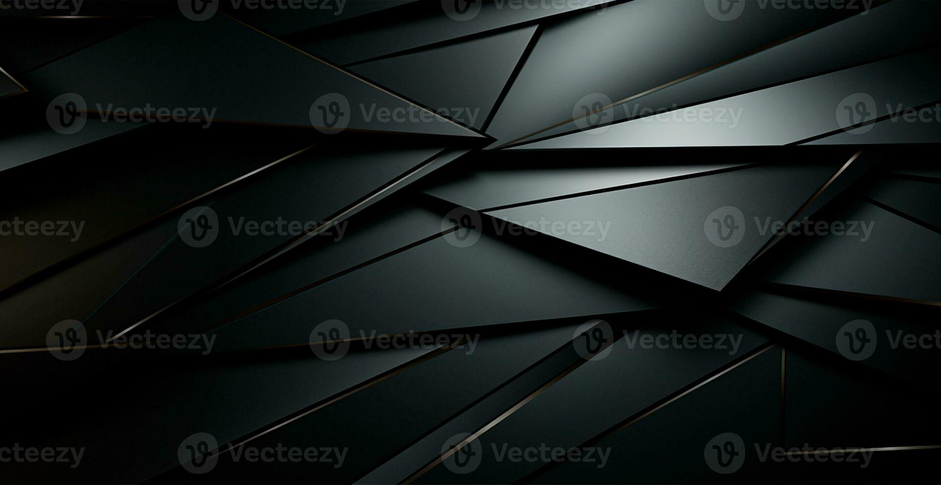 Abstract black background, straight lines lighting - AI generated image photo