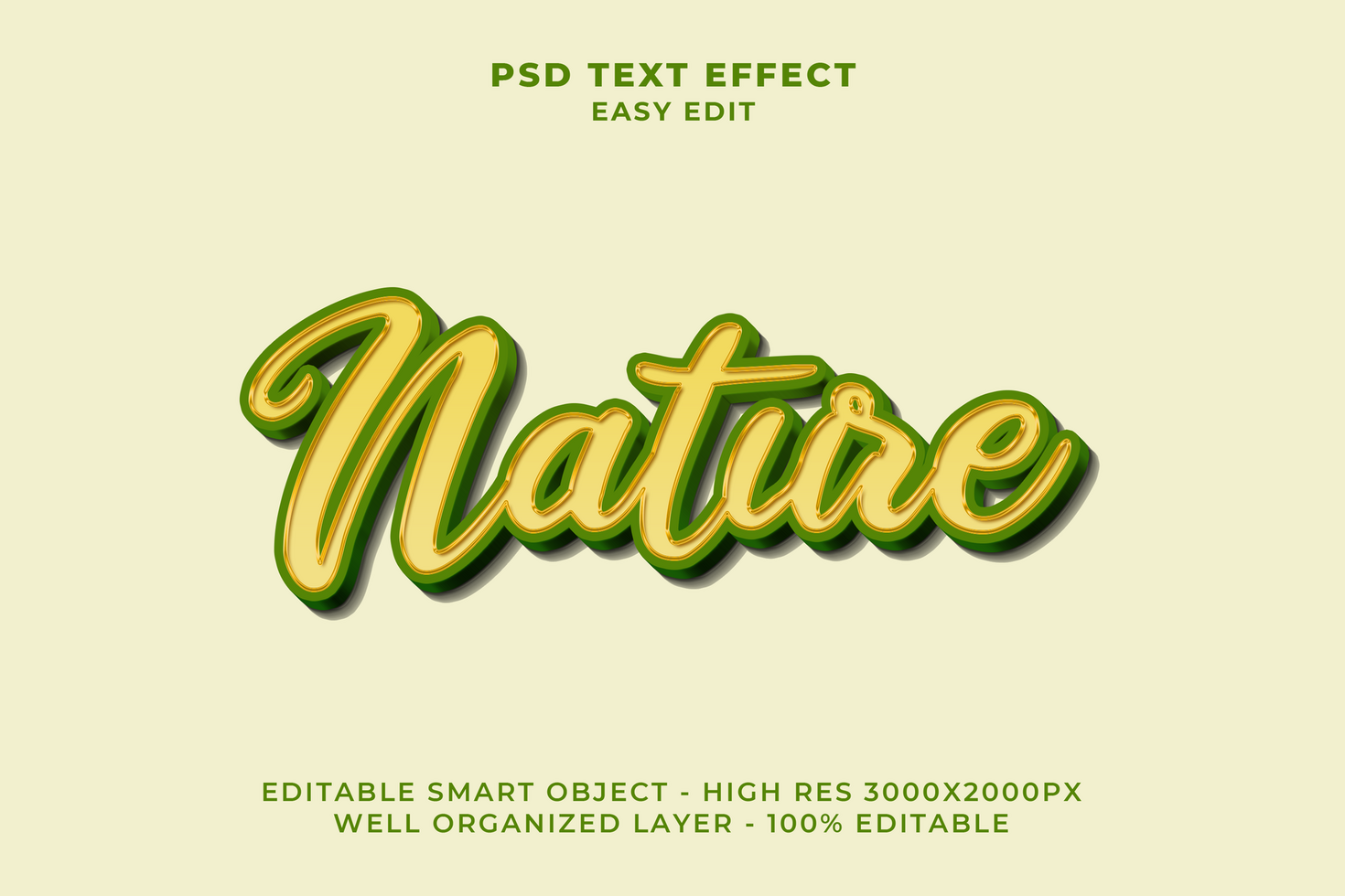 Nature Text Effect PSD