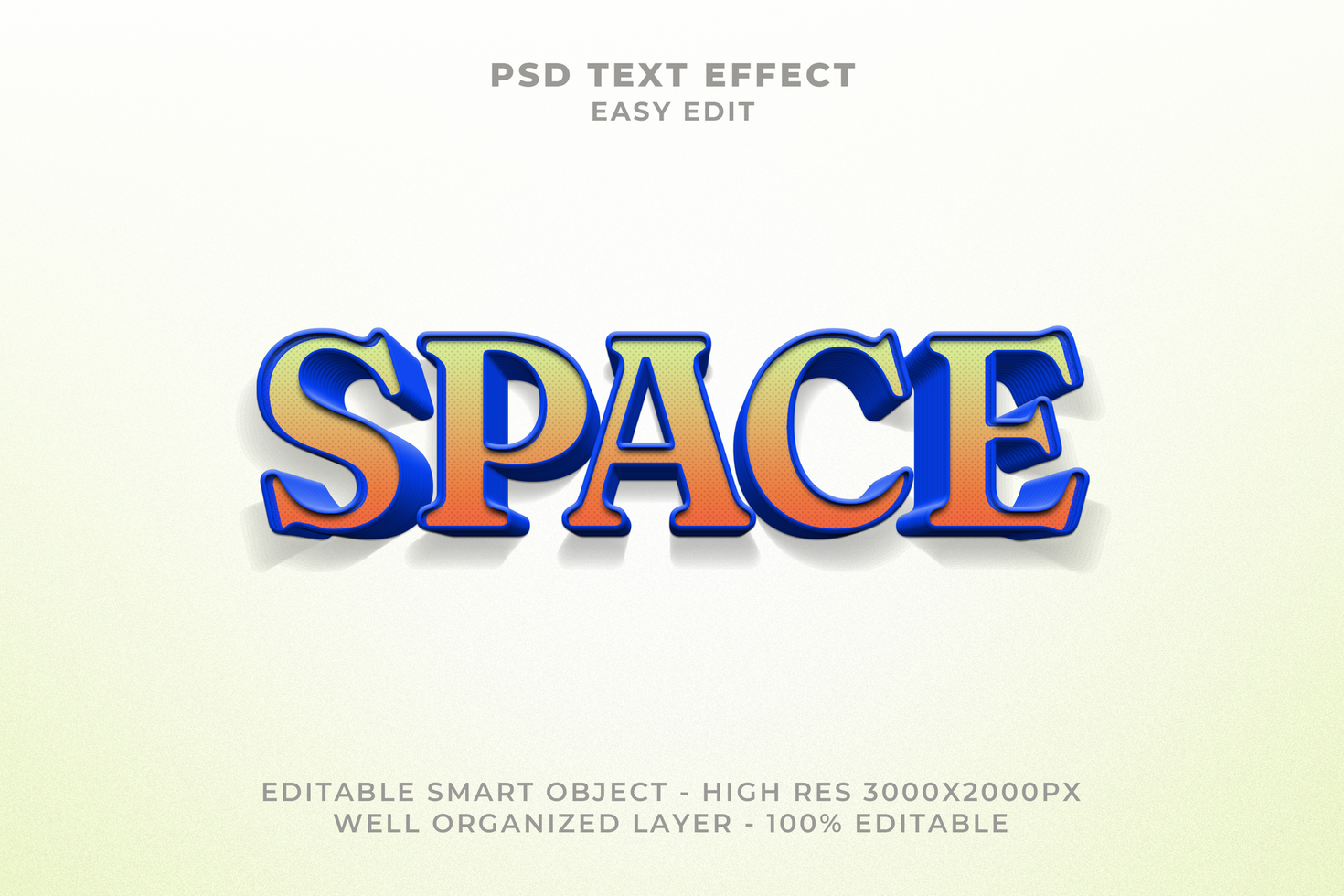 Space Text Effect PSD