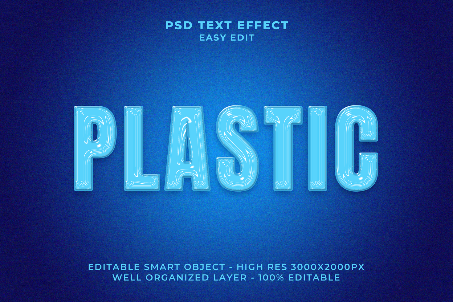 Plastic Text Effect PSD