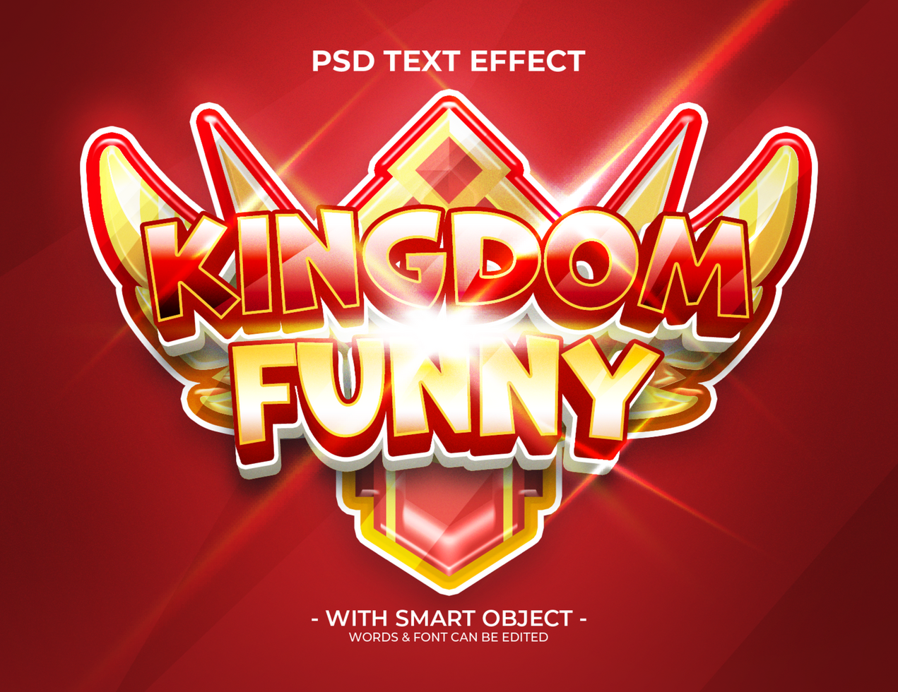 Kingdom Funny text Effect psd