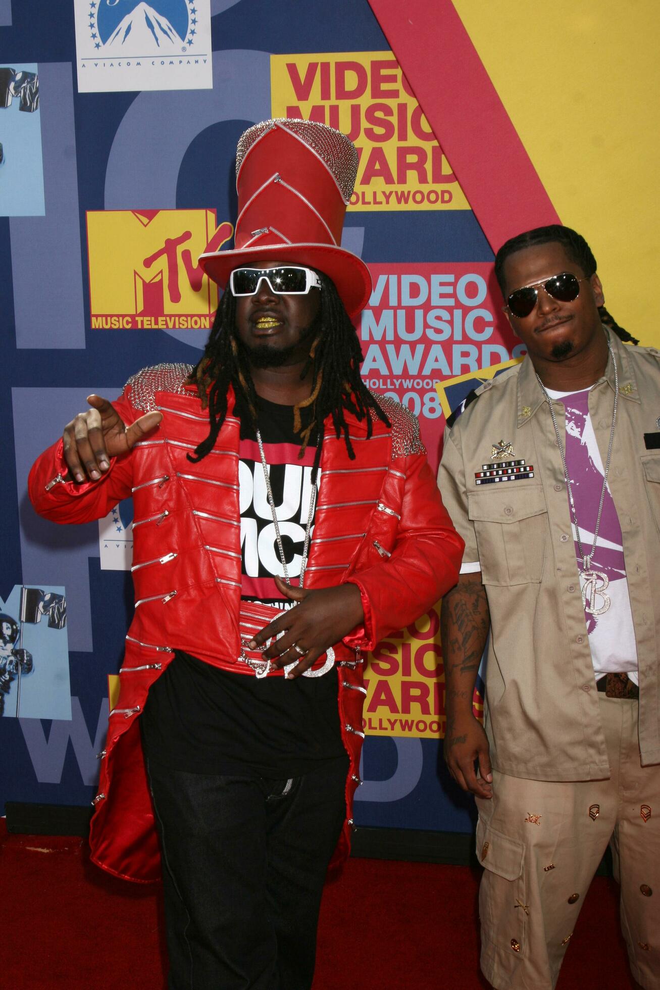 TPain arriving at the Video Music Awards on MTV at Paramount Studios in