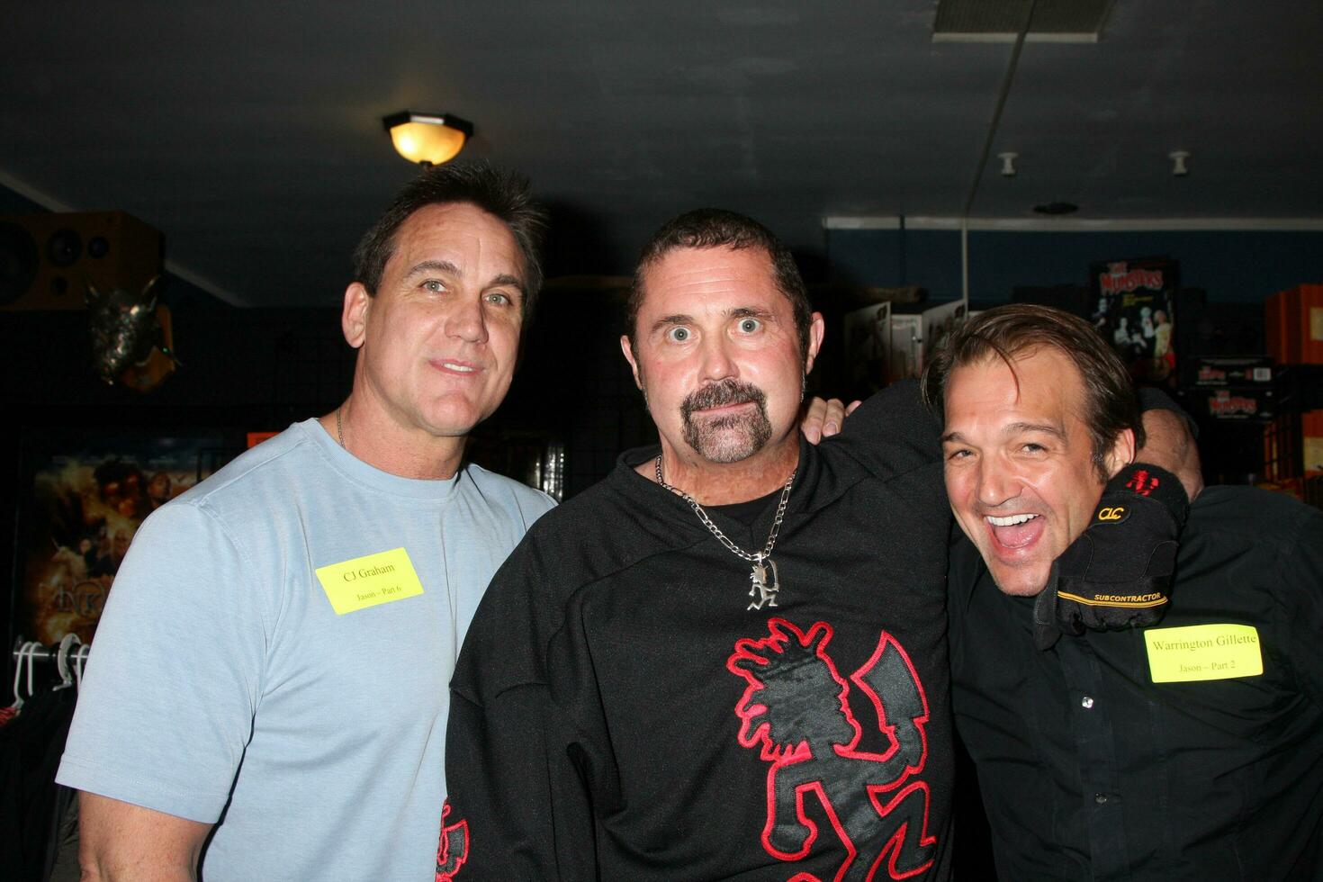 CJ Graham Kane Hodder  Warrington Gillette Signing of the new DVD release His Name Was Jason 30 Years of Friday the 13ths at Dark Delicacies Store in Burbank CA on February 3 2009 photo