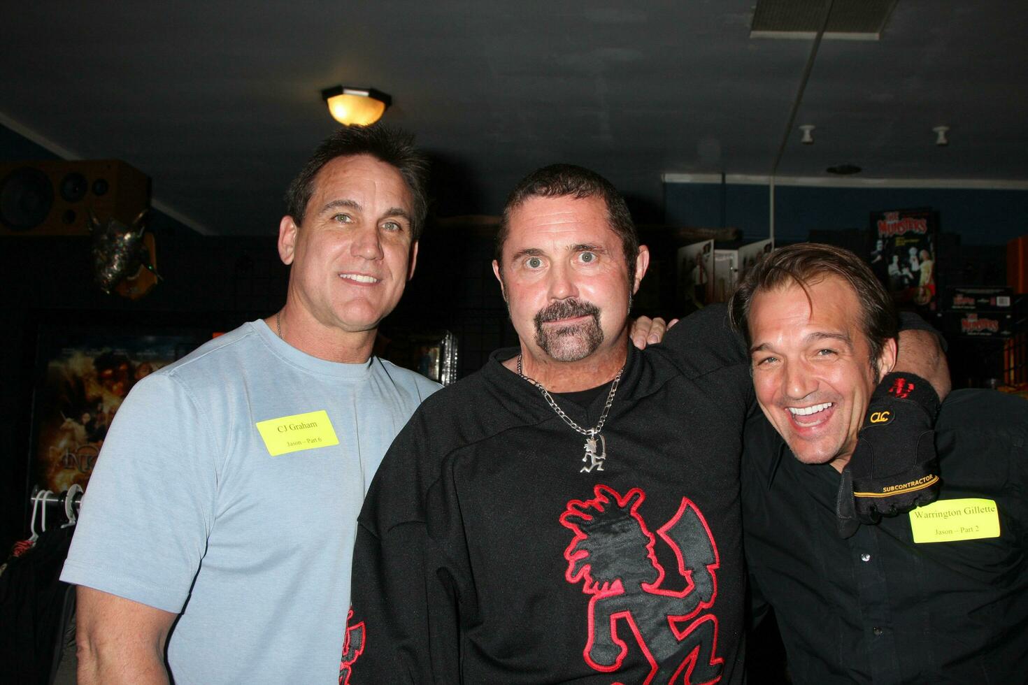 CJ Graham Kane Hodder  Warrington Gillette Signing of the new DVD release His Name Was Jason 30 Years of Friday the 13ths at Dark Delicacies Store in Burbank CA on February 3 2009 photo