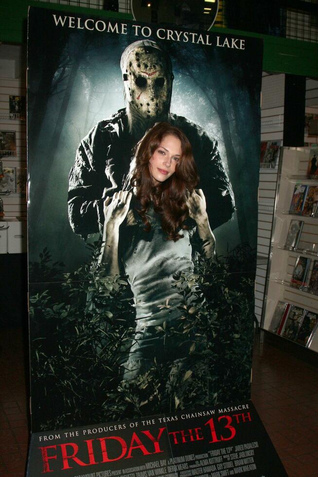 Amanda Righetti In the 2009 Friday the 13th movieSigning of the new DVD release His Name Was Jason 30 Years of Friday the 13ths at Dark Delicacies Store in Burbank CA on February 3 2009 photo