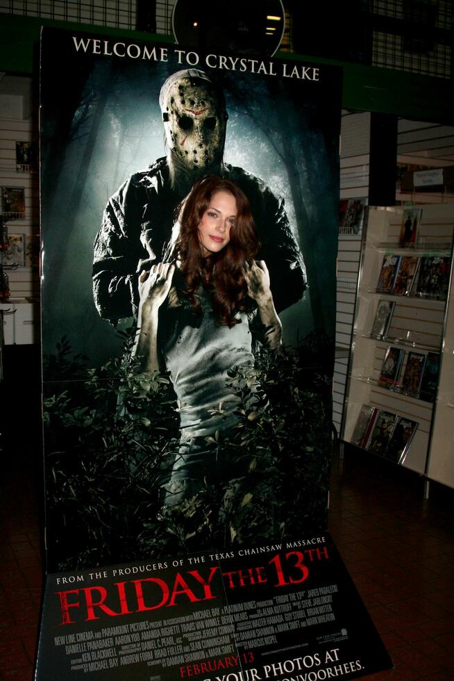 Amanda Righetti In the 2009 Friday the 13th movieSigning of the new DVD release His Name Was Jason 30 Years of Friday the 13ths at Dark Delicacies Store in Burbank CA on February 3 2009 photo