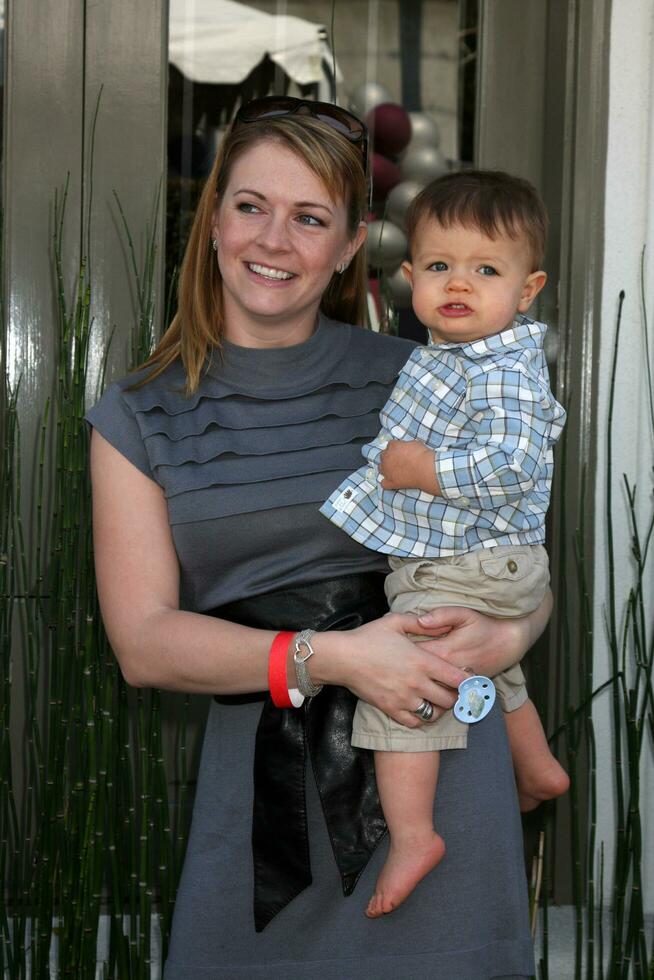 Melissa Joan Hart  son Braydon Hart Wilkerson arriving at the 7th Annual John Varvatos Stuart House Benefit at the John Varvatos Store in West Hollywood CA on March 8 2009 photo