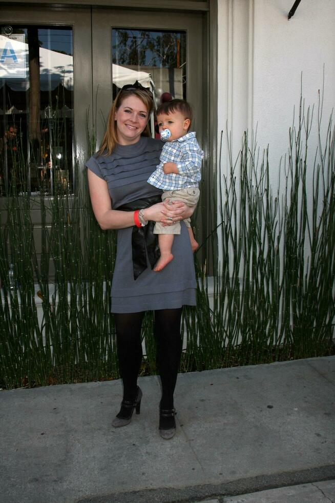 Melissa Joan Hart  son Braydon Hart Wilkerson arriving at the 7th Annual John Varvatos Stuart House Benefit at the John Varvatos Store in West Hollywood CA on March 8 2009 photo