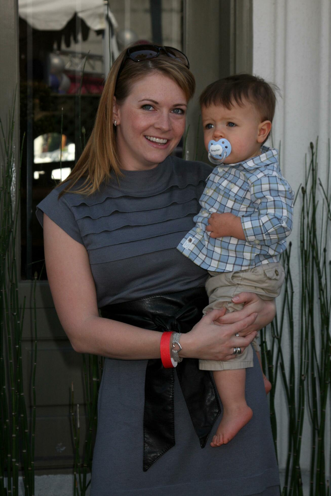 Melissa Joan Hart son Braydon Hart Wilkerson arriving at the 7th Annual