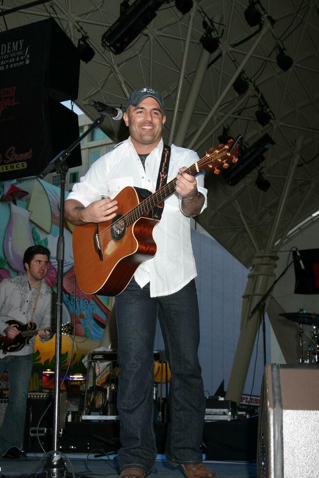Matt Stillwell performing at the ACM Showcase on Fremont Street in Las Vegas NV on April 3 2009 photo