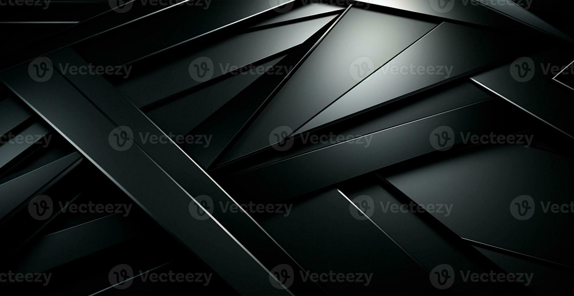 Abstract black background, straight lines lighting - AI generated image photo