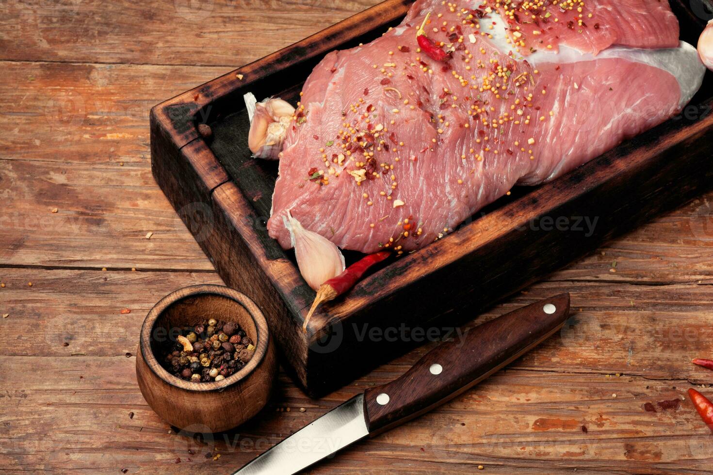 crudo carne de vaca carne filete foto
