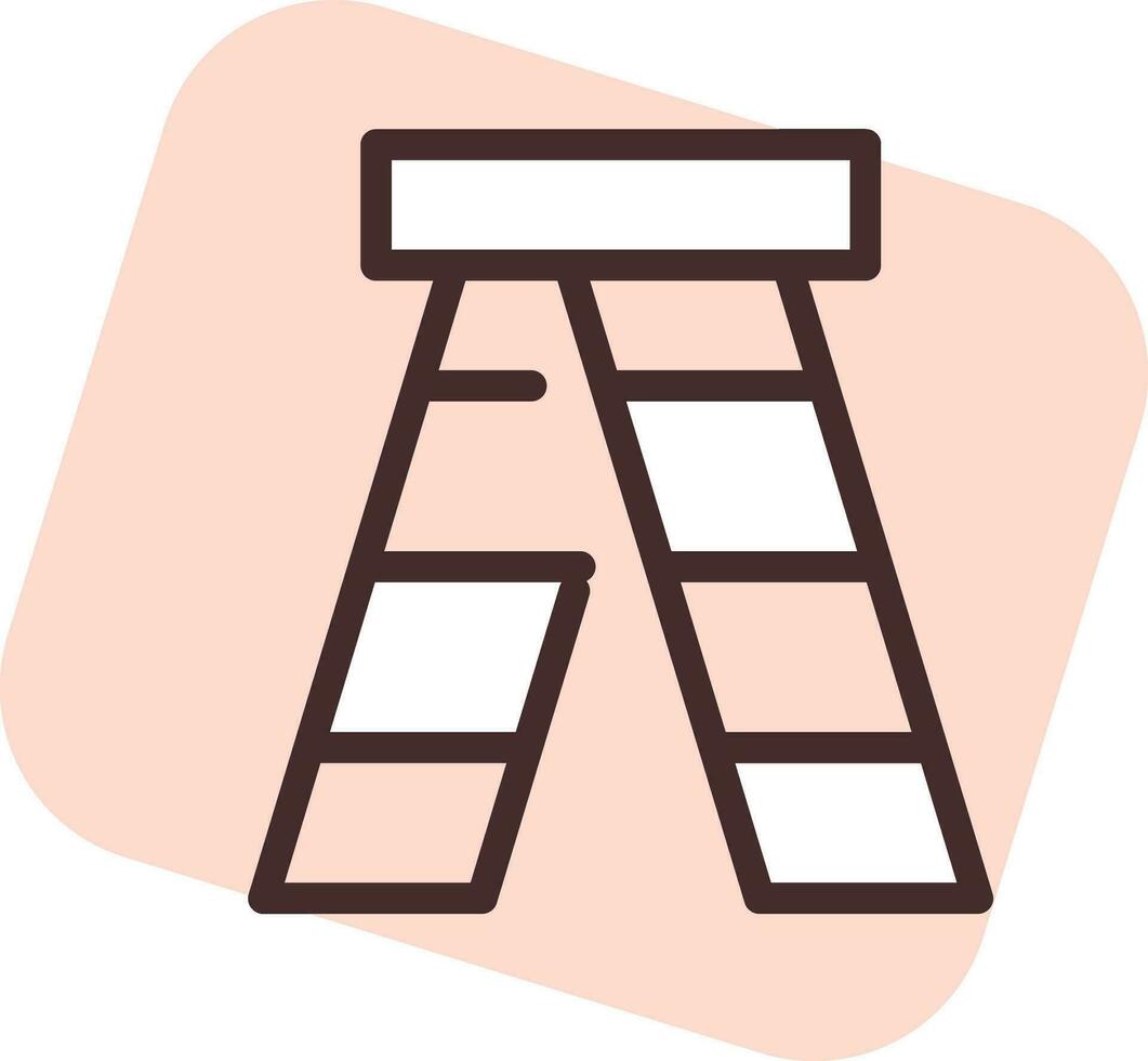 Construction ladder icon vector on white background.