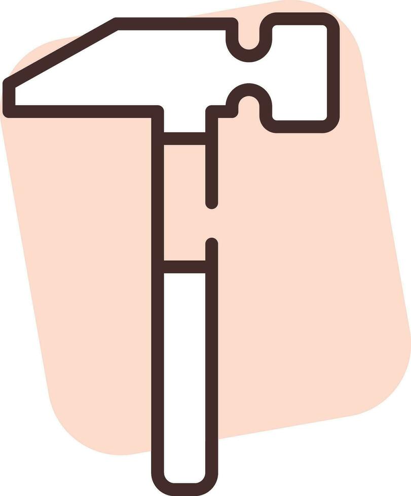 Construction small hammer icon vector on white background.