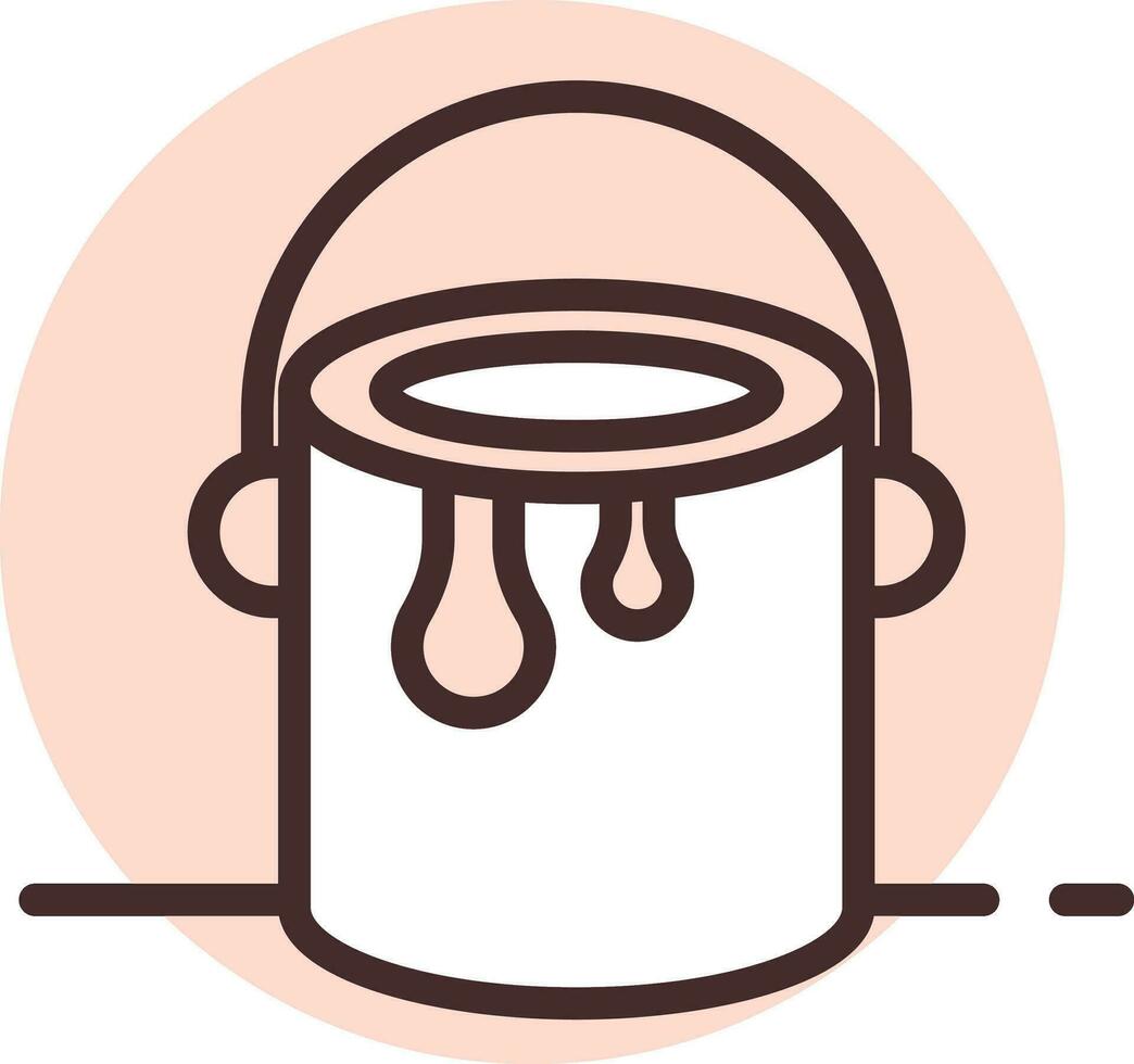 Construction paint bucket icon vector on white background.