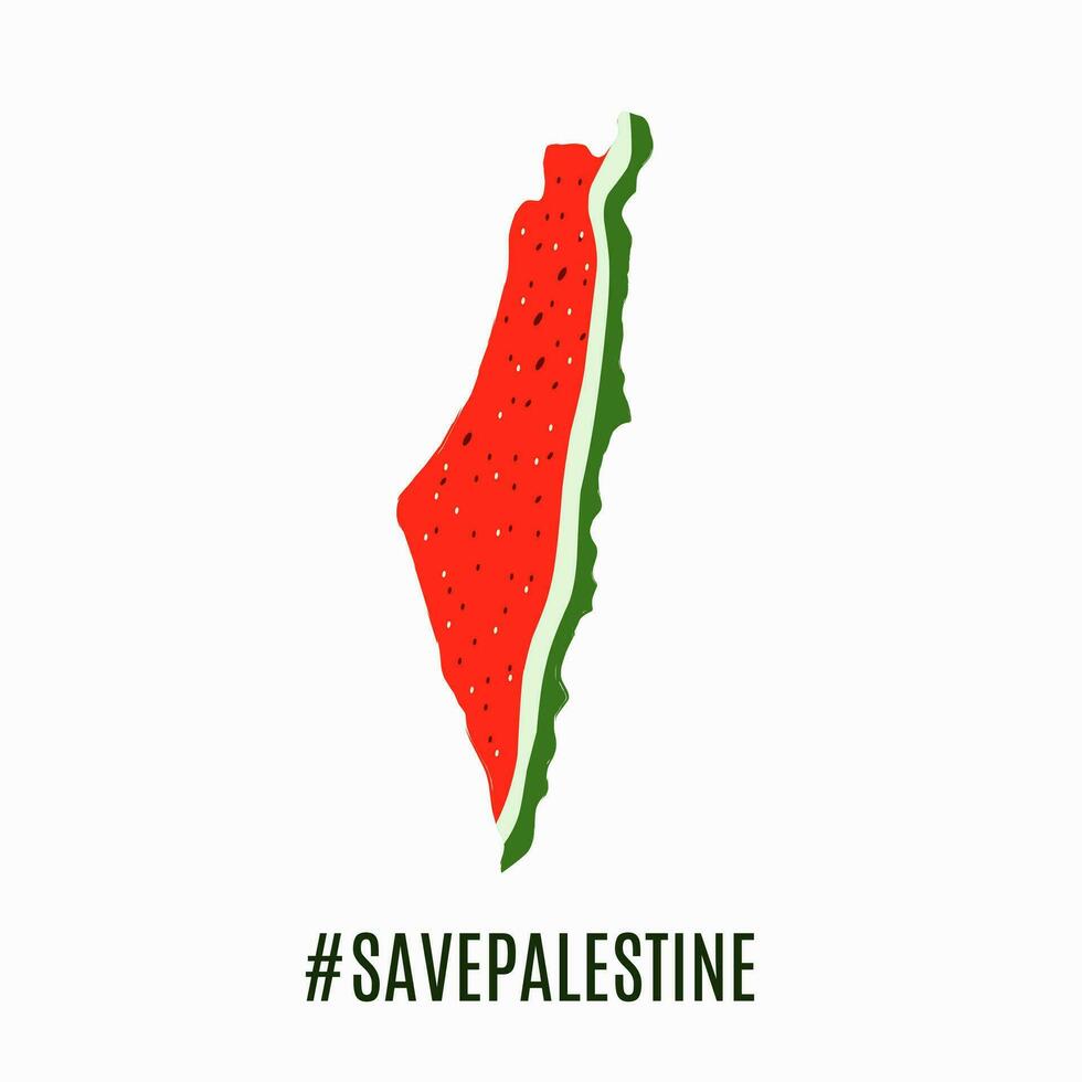 vector of watermelon represent free palestine