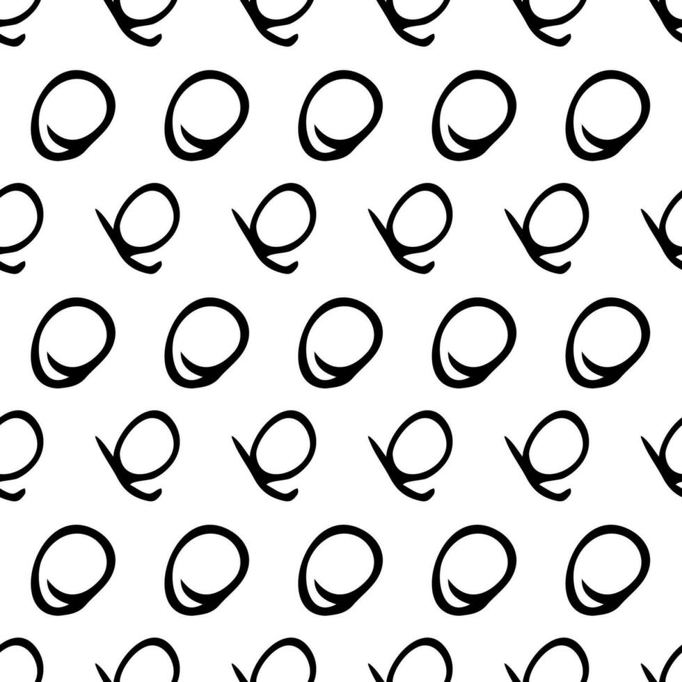 Seamless pattern with sketch round squiggle vector