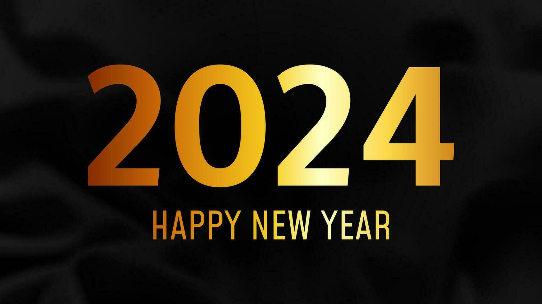 2024 Happy New Year on dark silk background vector