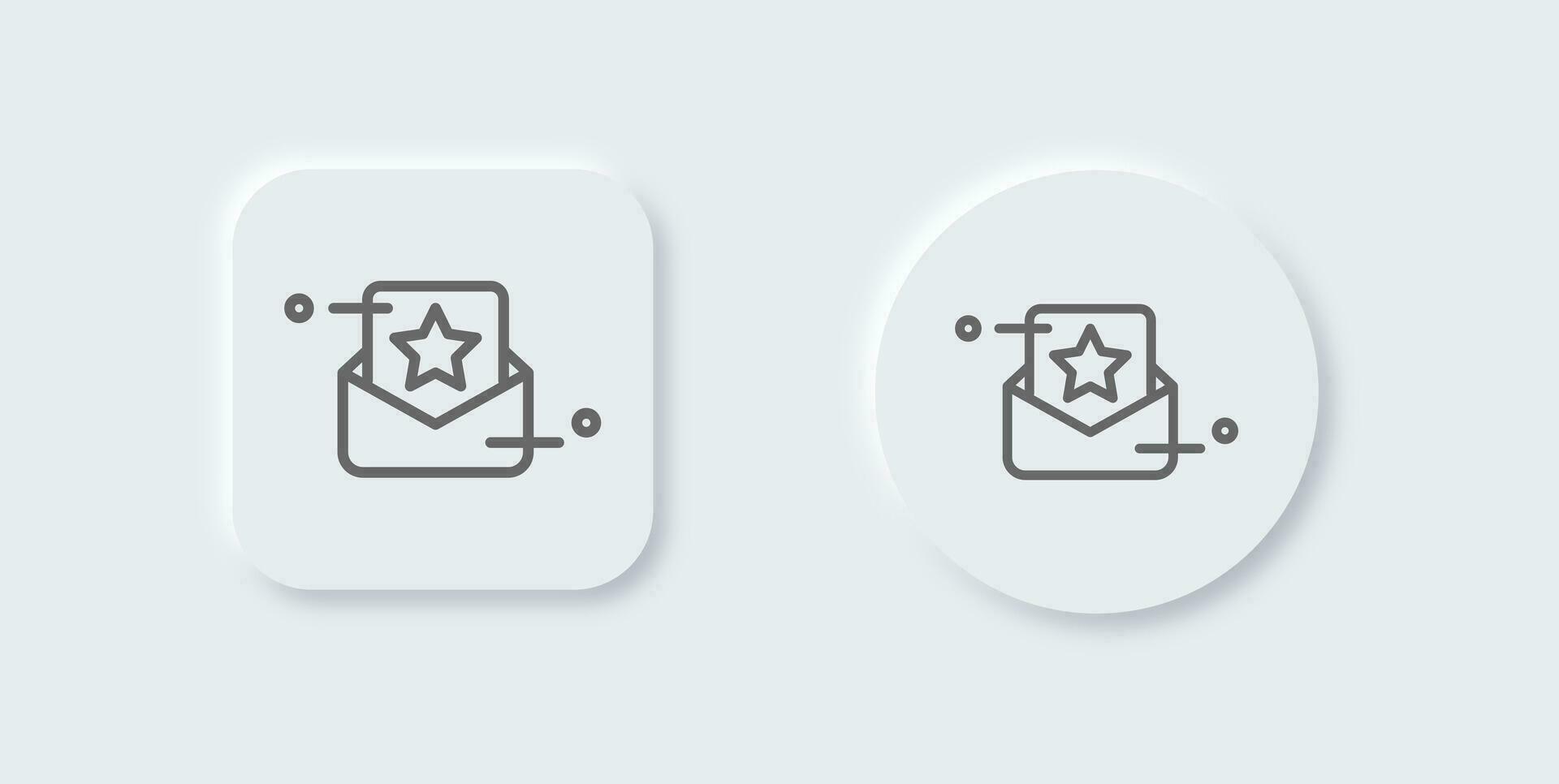 Nomination line icon in neomorphic design style. Achievement signs vector illustration.