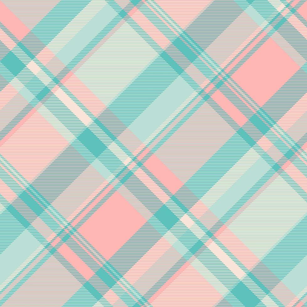 Background textile texture of seamless fabric plaid with a check tartan pattern vector. vector