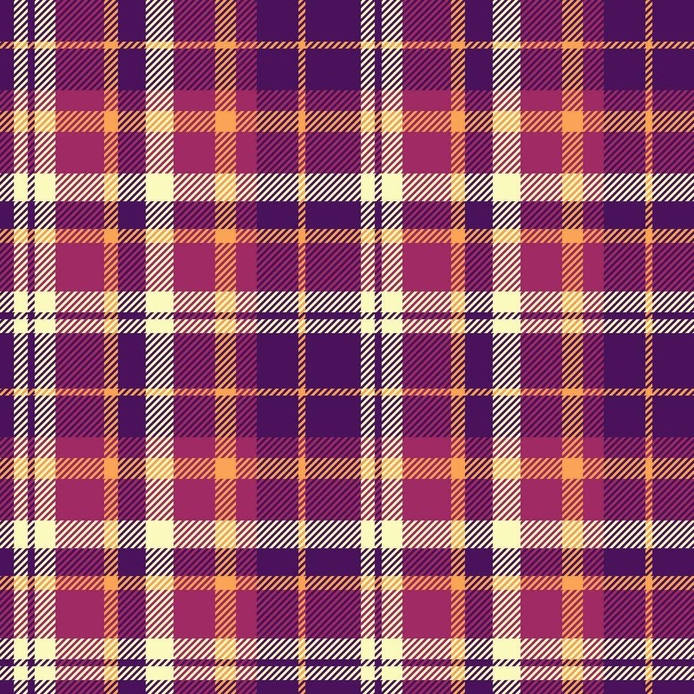 Check vector tartan of pattern plaid textile with a seamless fabric background texture.