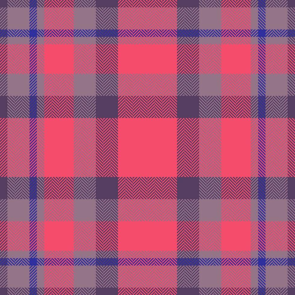 Plaid check pattern. Seamless fabric texture. Tartan textile print. vector