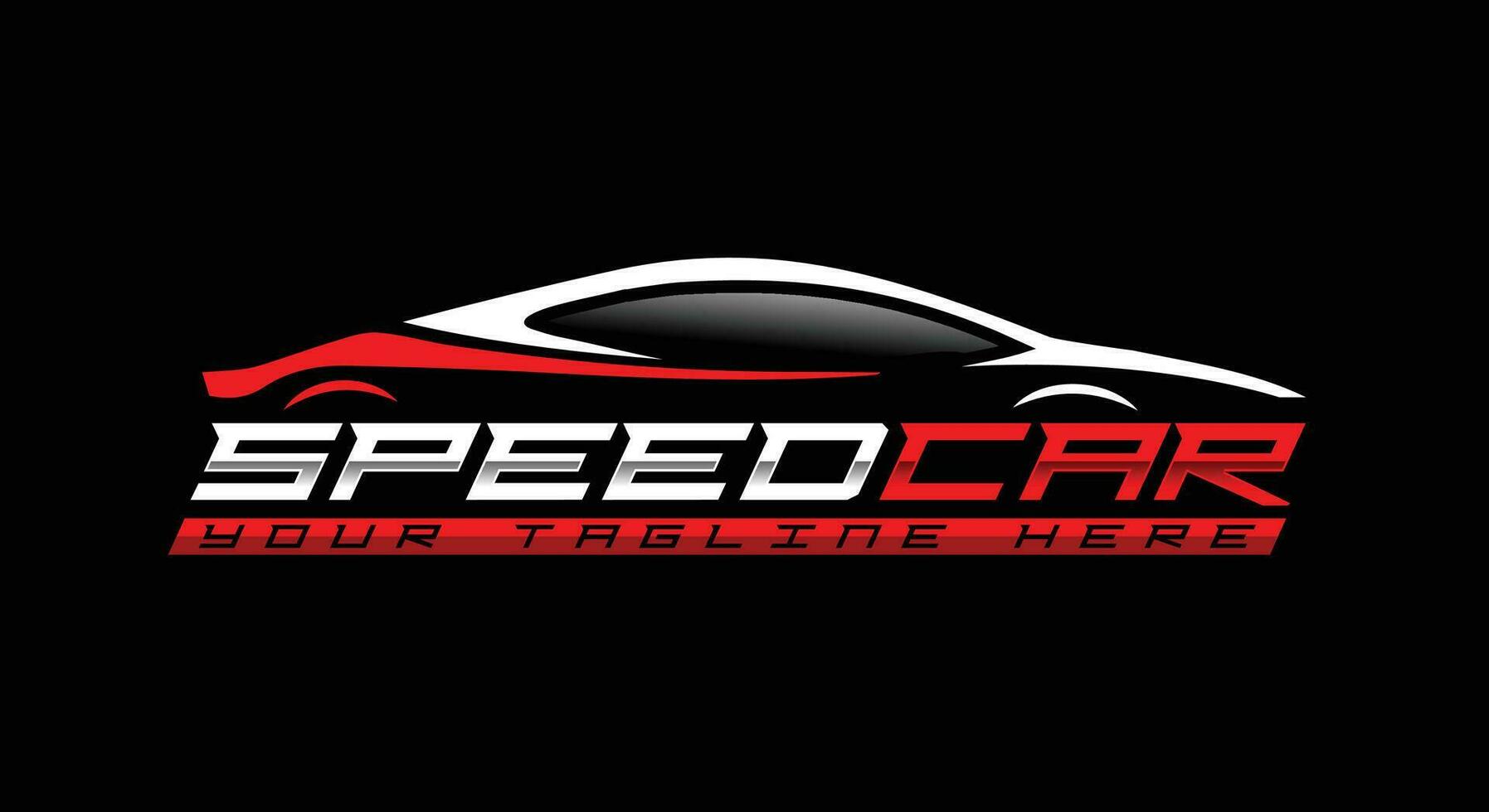Sports car racing logo design vector