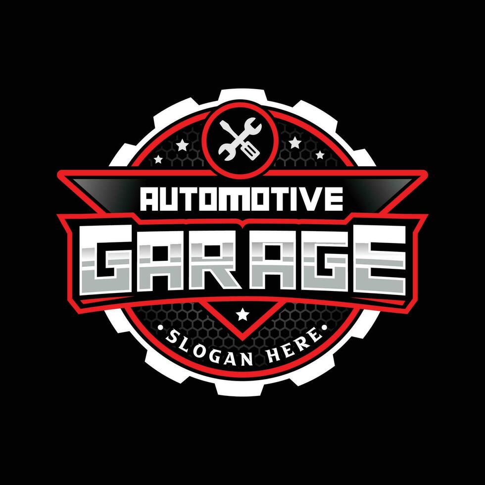 Auto repair and garage logo for automotive car business vector