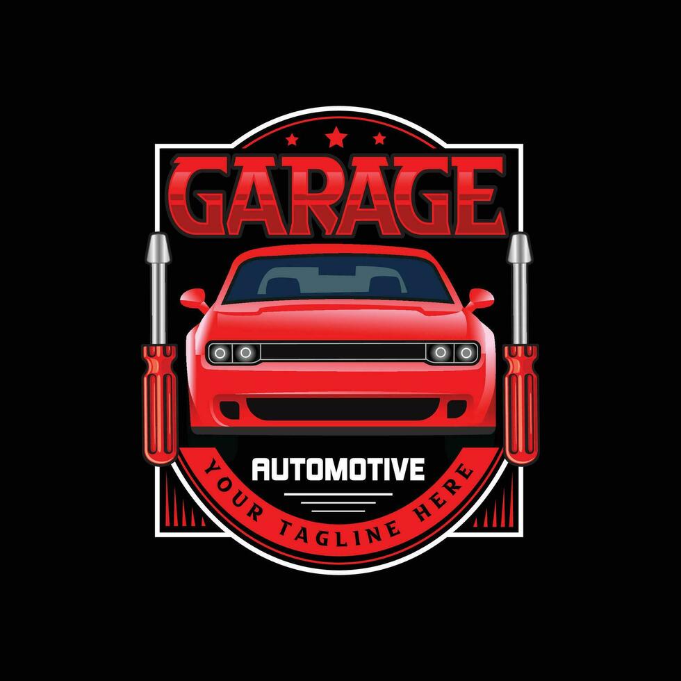 Automotive garage logo for car business vector