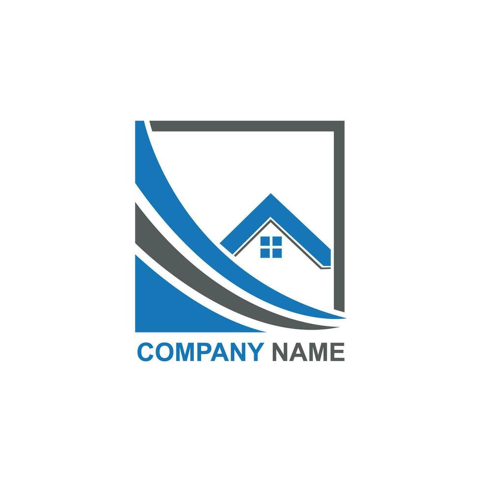 Flat Vector Logo Design Template Element for Construction Architecture Building Logos.