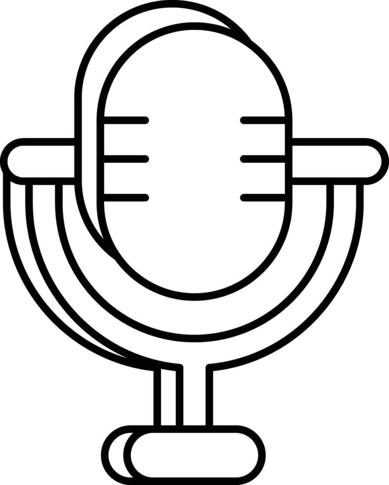 podcast line icons design style vector