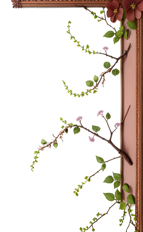 Twing Border Frame PNG Transparent Background Ai Generative