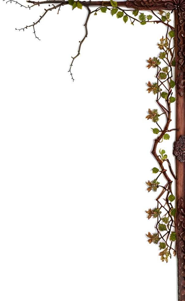 Twing Border Frame PNG Transparent Background Ai Generative