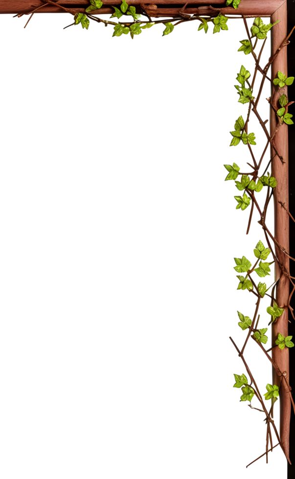 Twing Border Frame PNG Transparent Background Ai Generative