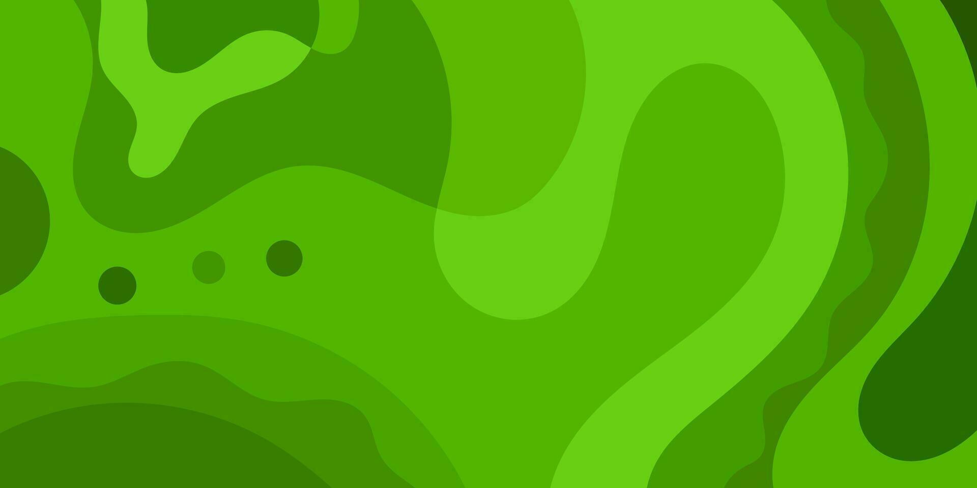 abstract green background with dynamic shapes vector
