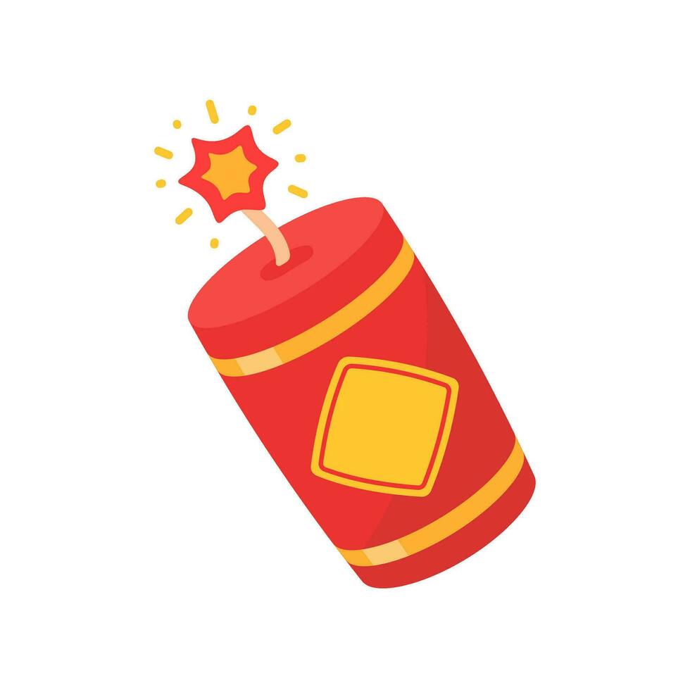 Chinese firecrackers for making loud noises to celebrate Chinese New Year. vector